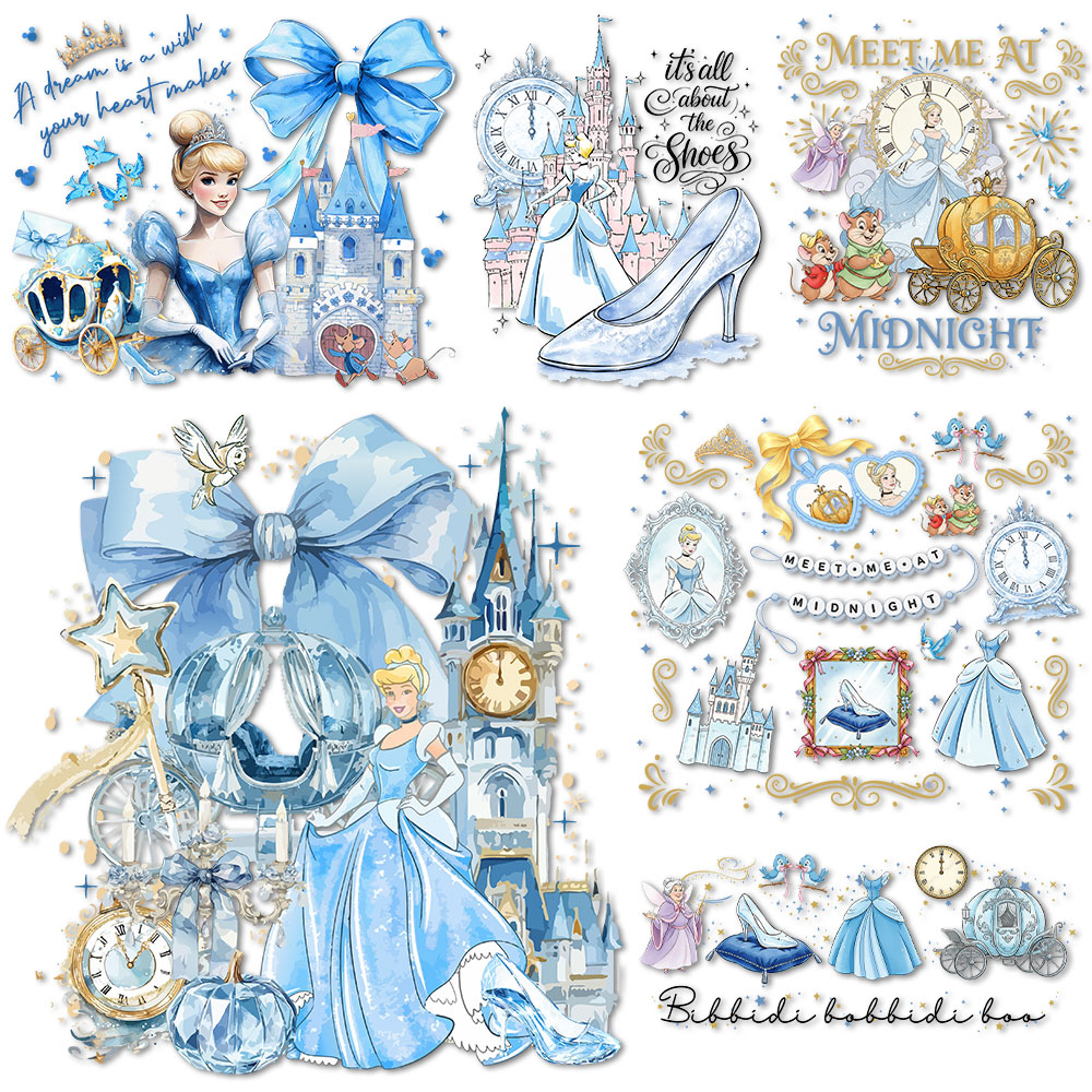 Printable Heat Transfer Vinyl - Autocollants thermocollants Cendrillon Chaussures en cristal