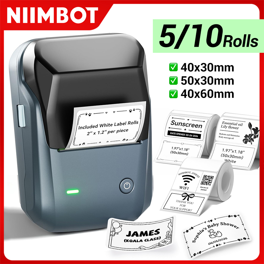 Commercial Printing Labels - Niimbot B1 imprimante thermique Bluetooth sans