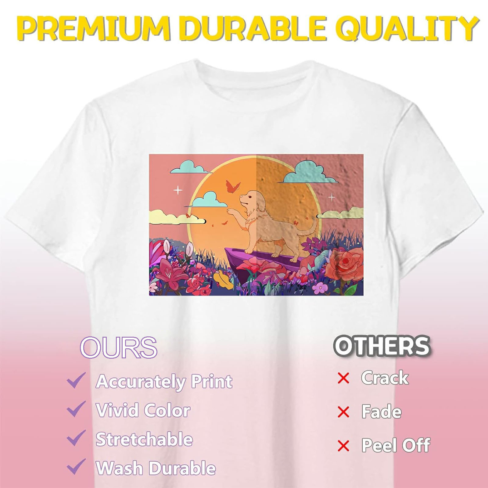 Papier de transfert de chaleur - Printable Heat Transfer Vinyl avis et prix