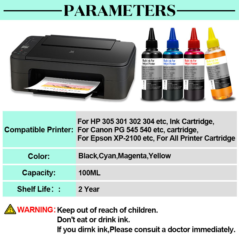 Kit de recharge d'encre univer - Sublimation Ink 100Ml avis et prix